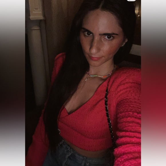 Zara Stylish Pink Women's Crop Top - Picture 3 of 3